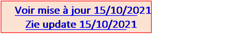 Zone de Texte: Voir mise à jour 15/10/2021
Zie update 15/10/2021
